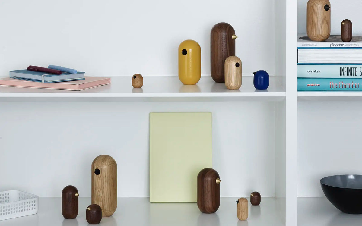Normann Copenhagen Little Bird 13,5 cm, valnøtt