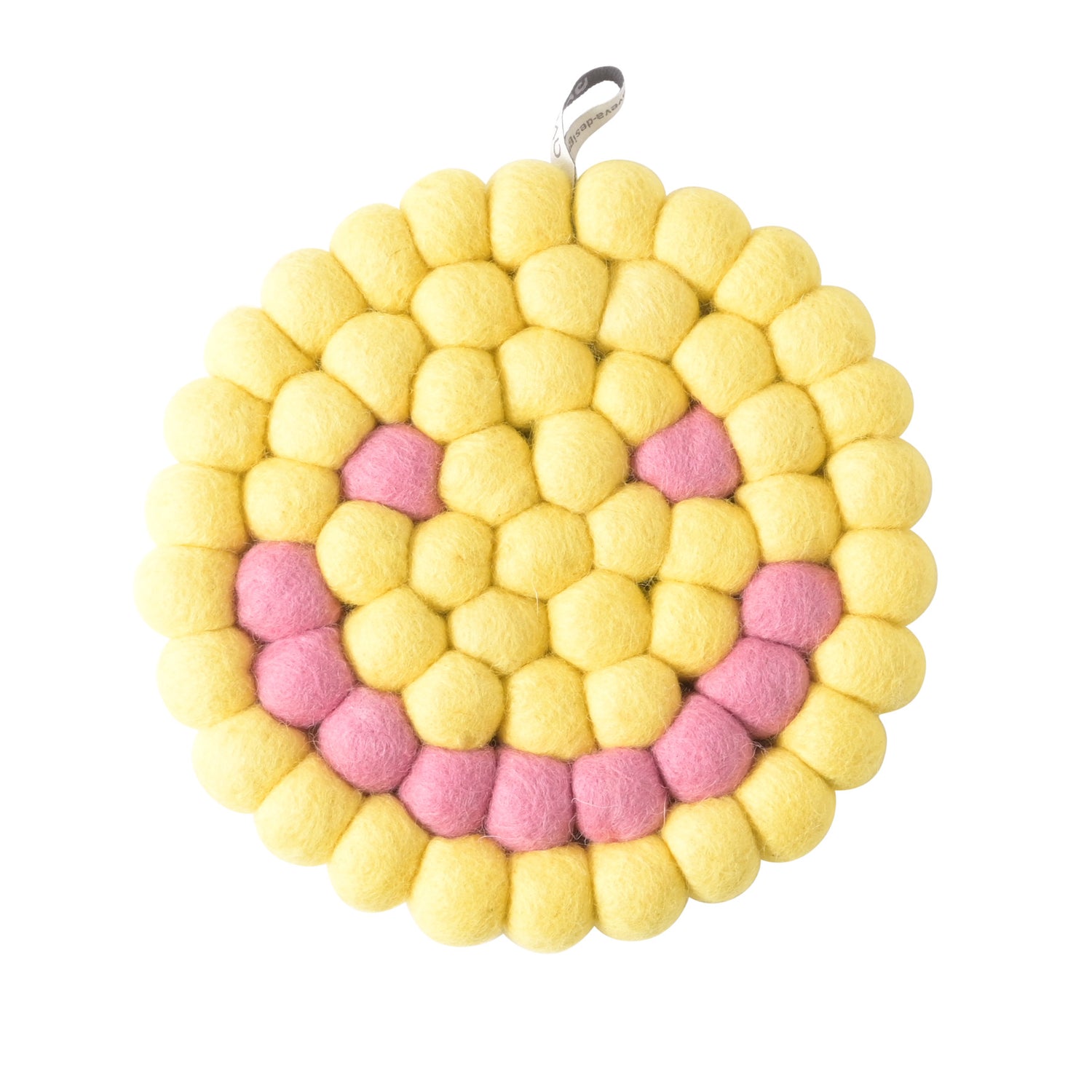 Ull trivet Smiley rund sitron