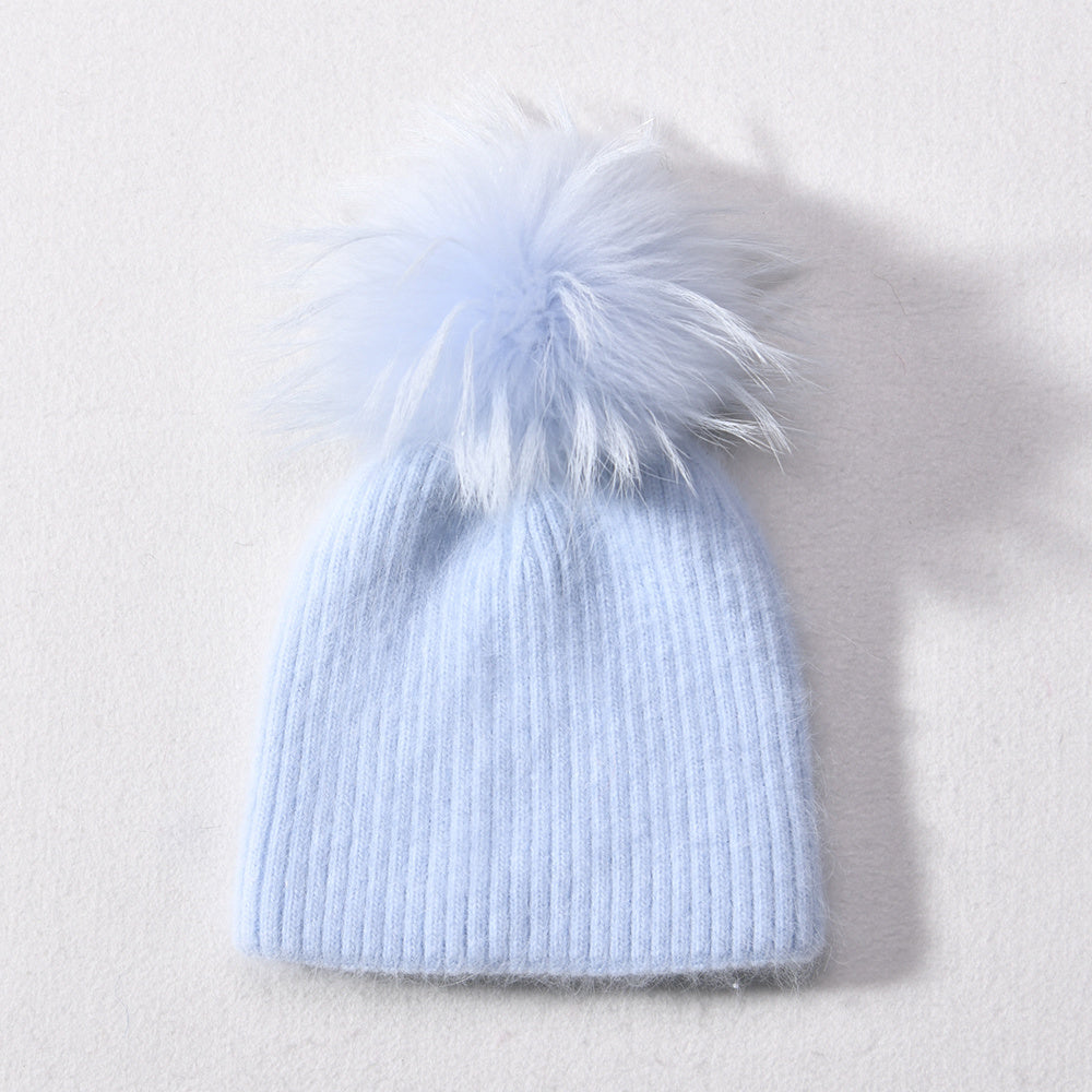 Lue Februar Cashmere blend med dusk lyseblå