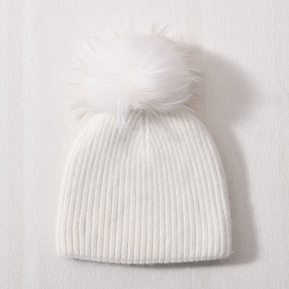 Lue Februar Cashmere blend med dusk hvit