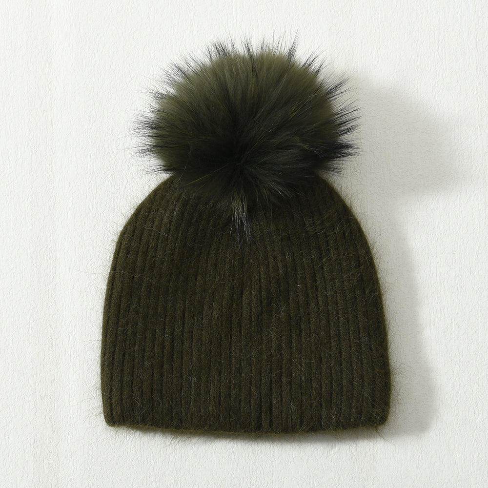 Lue Februar Cashmere blend med dusk grønn