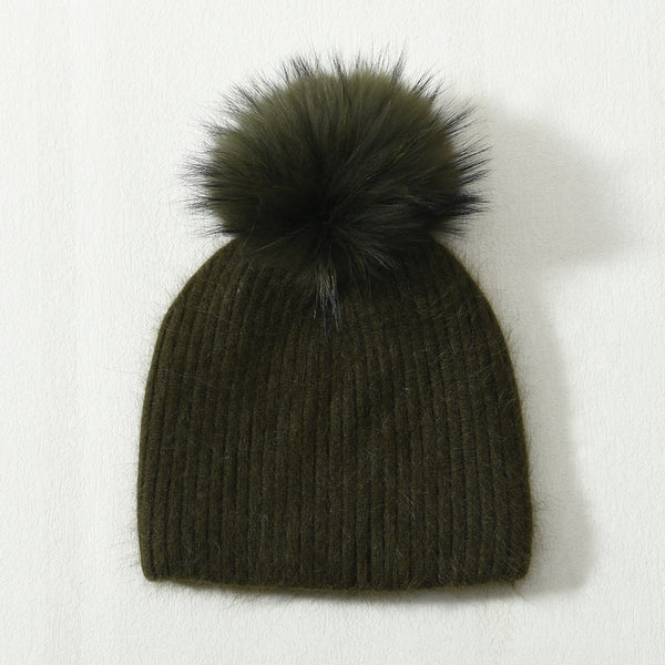 Lue Februar Cashmere blend med dusk grønn