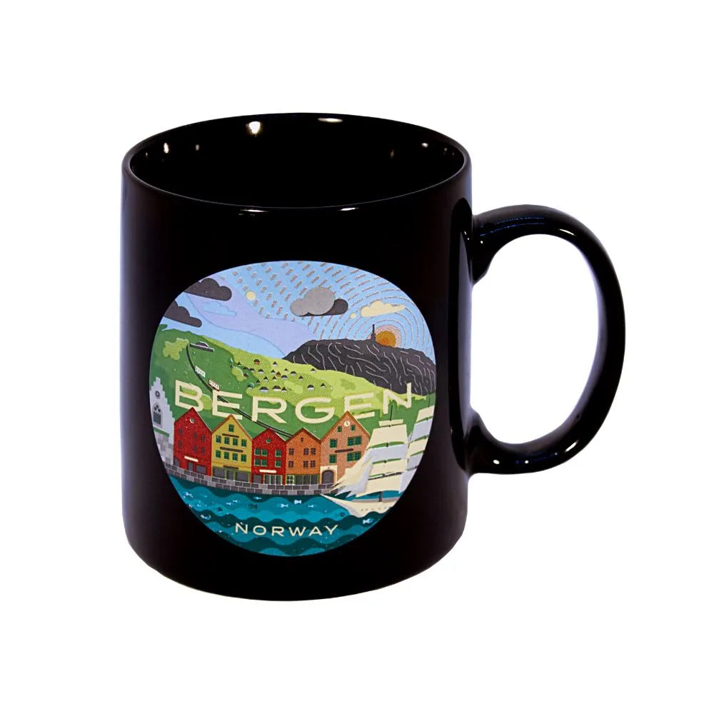 Mug black Bergen 