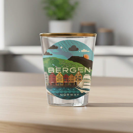Snapsglass klar Bergen