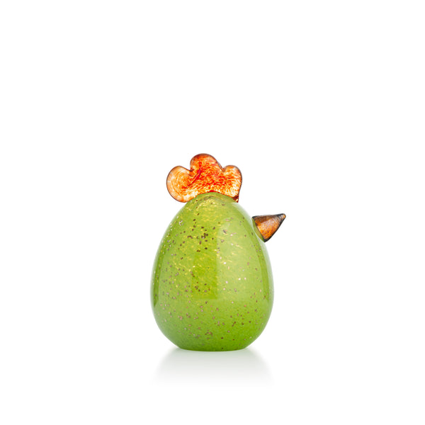 Glass Høne Egg Grønn 12 cm