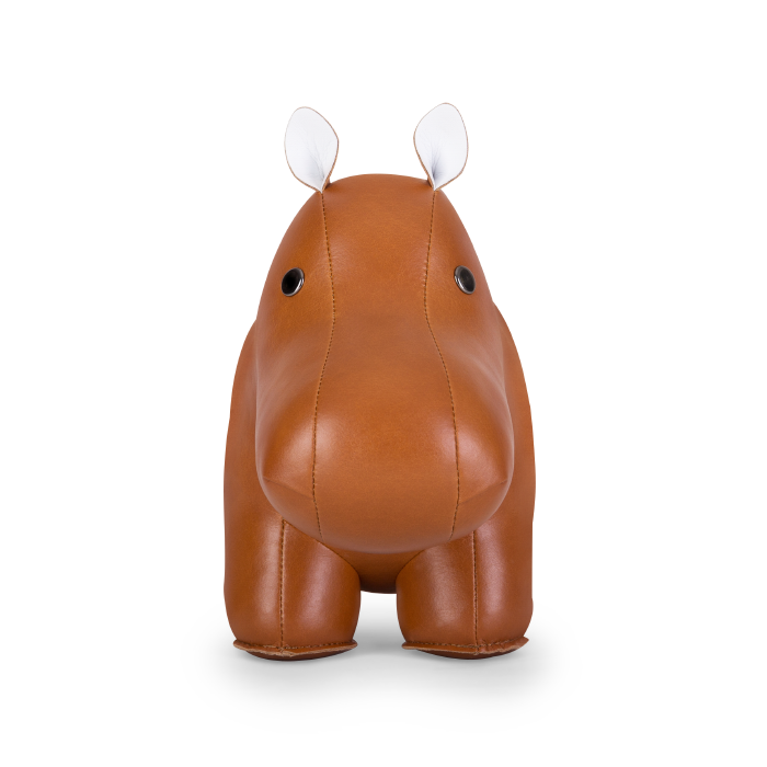 Doorstop Hippo Tan & White 2kg