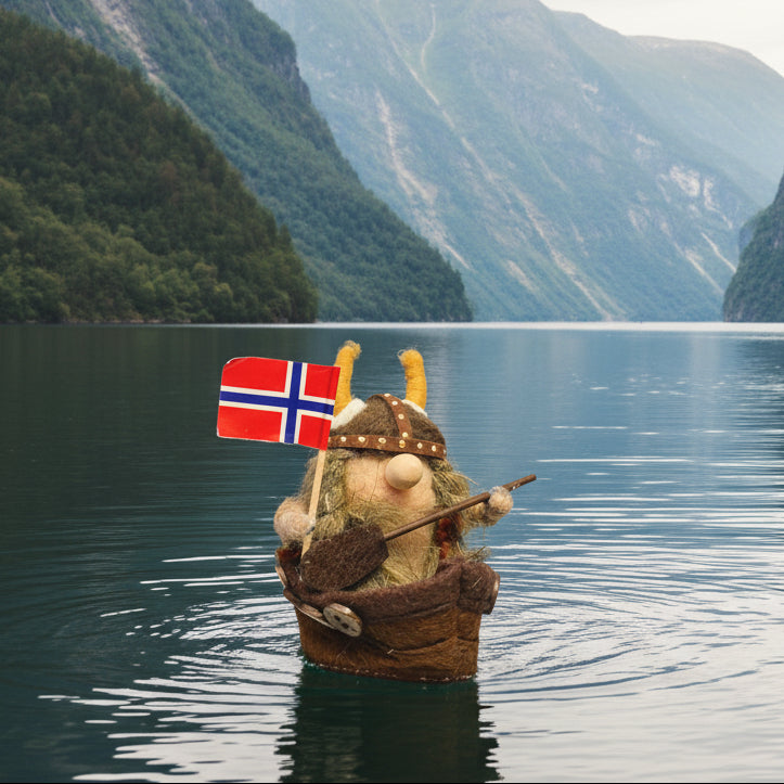 Filfigure Vikingskip kvinne med fletter