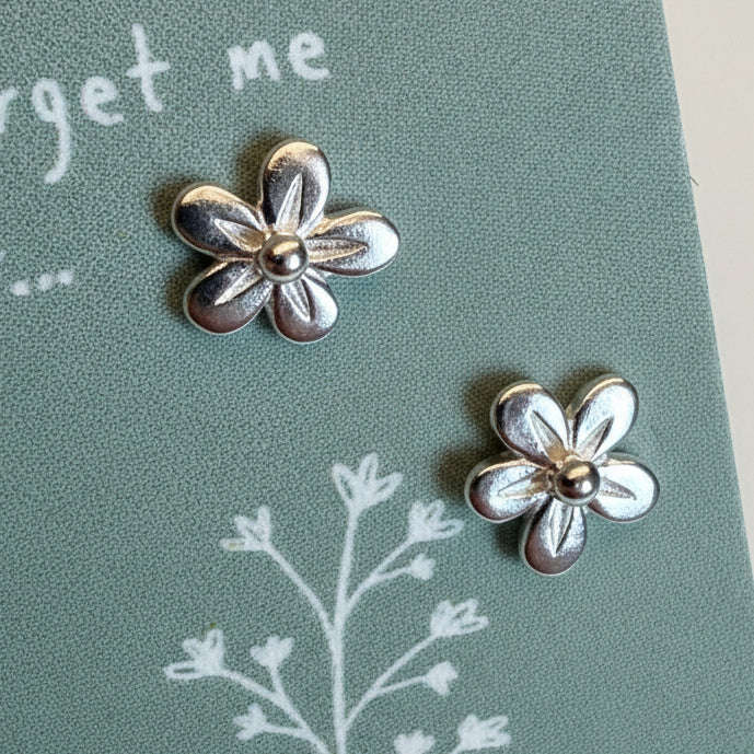 Earrings In A Message Bottle 'Forget me not...'