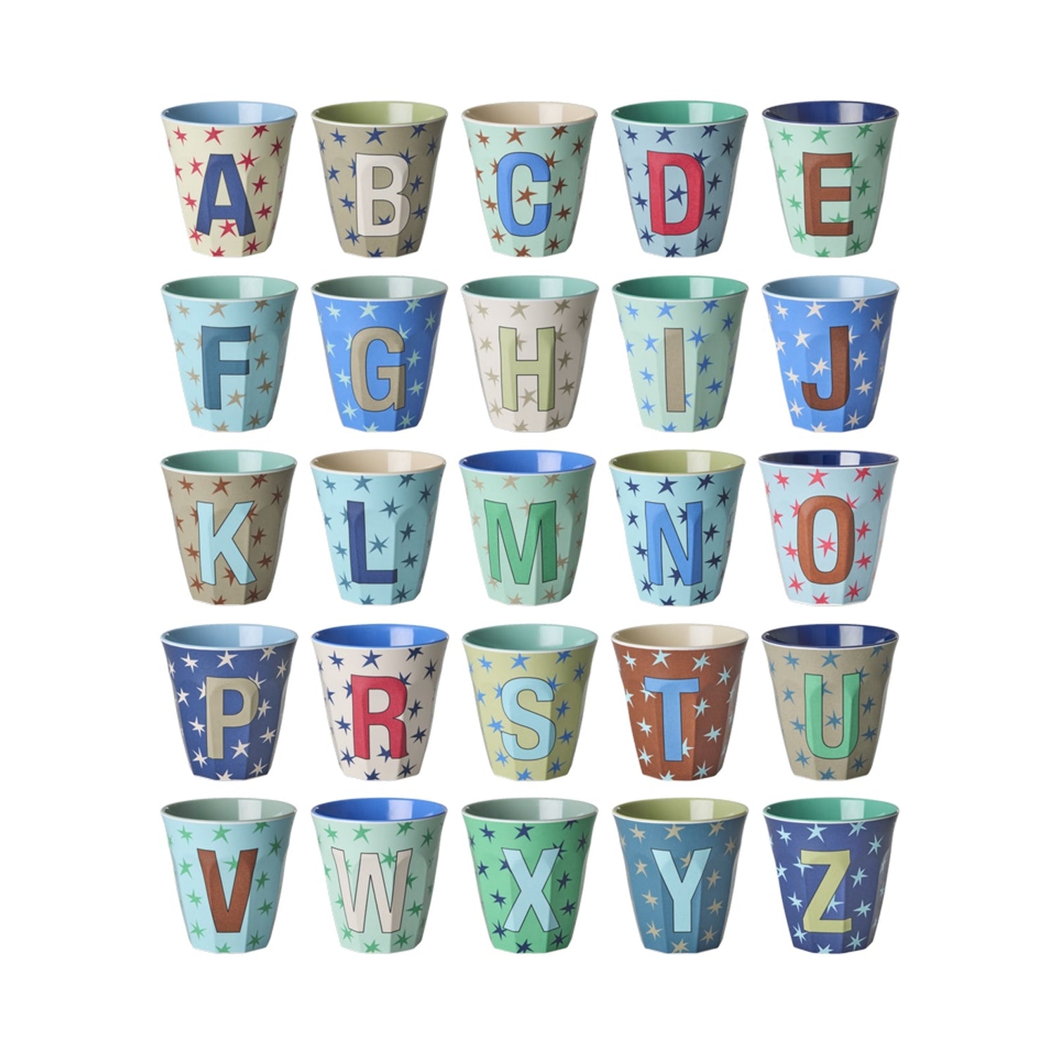 Melaminkopp Bokstav Stjerner