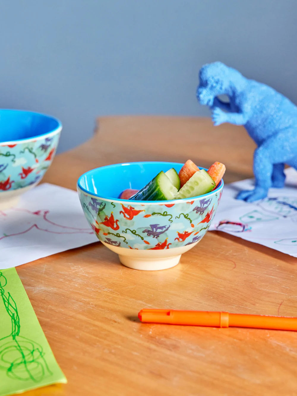 Melamine Bowl Small Dragon Print