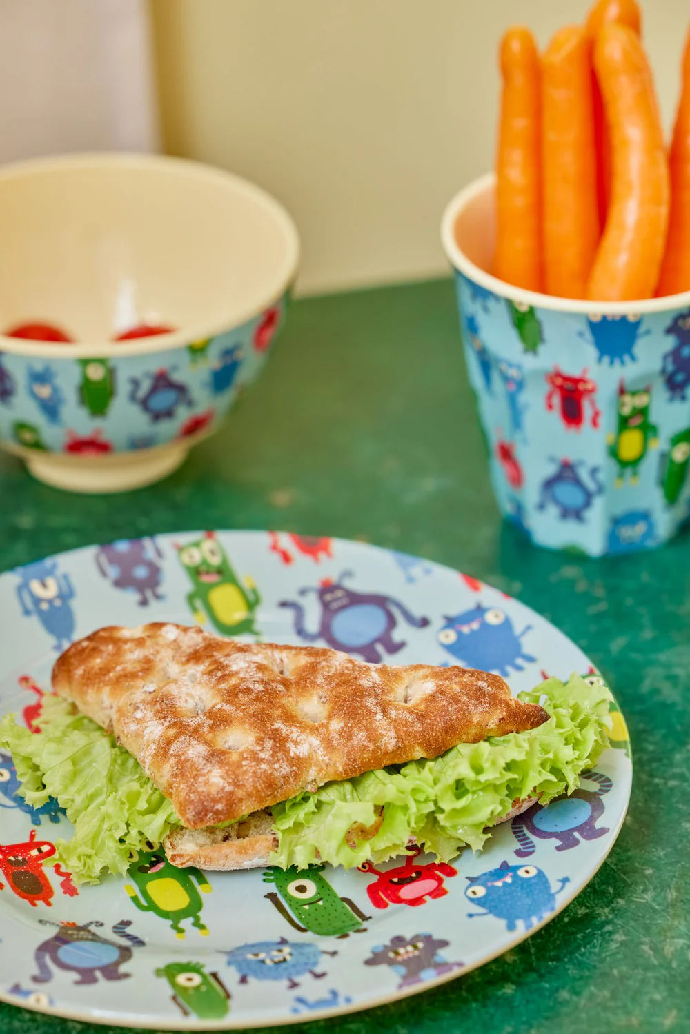 Melamine Round Side Plates Monsters