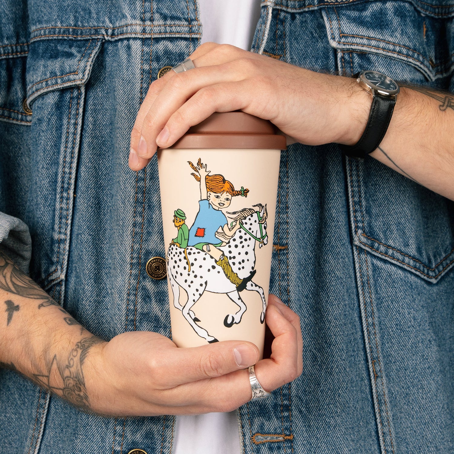 Pippi Reisekopp Hest Beige