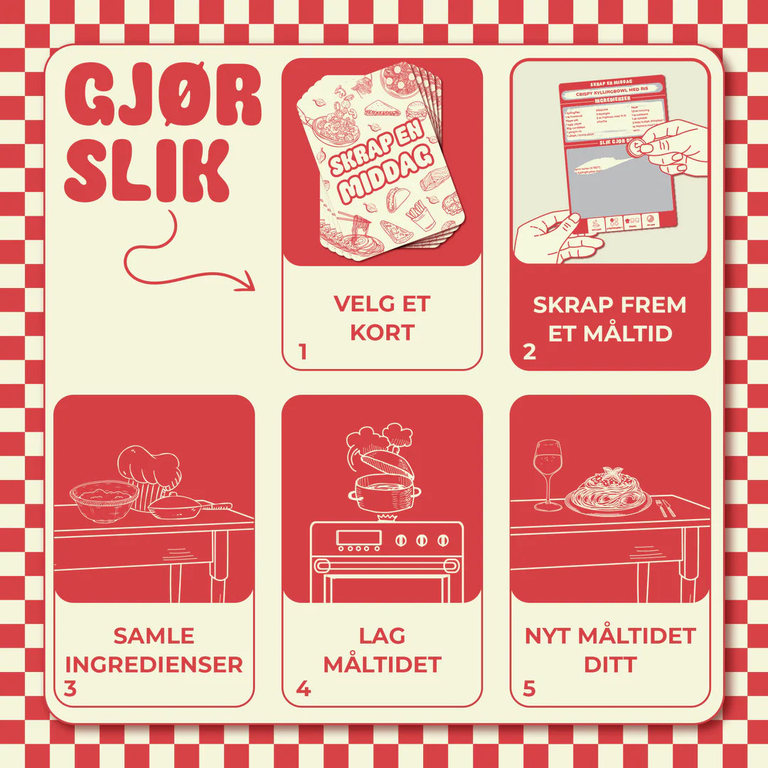 Skrap en middag - skrapelotten med 50 unike oppskrifter