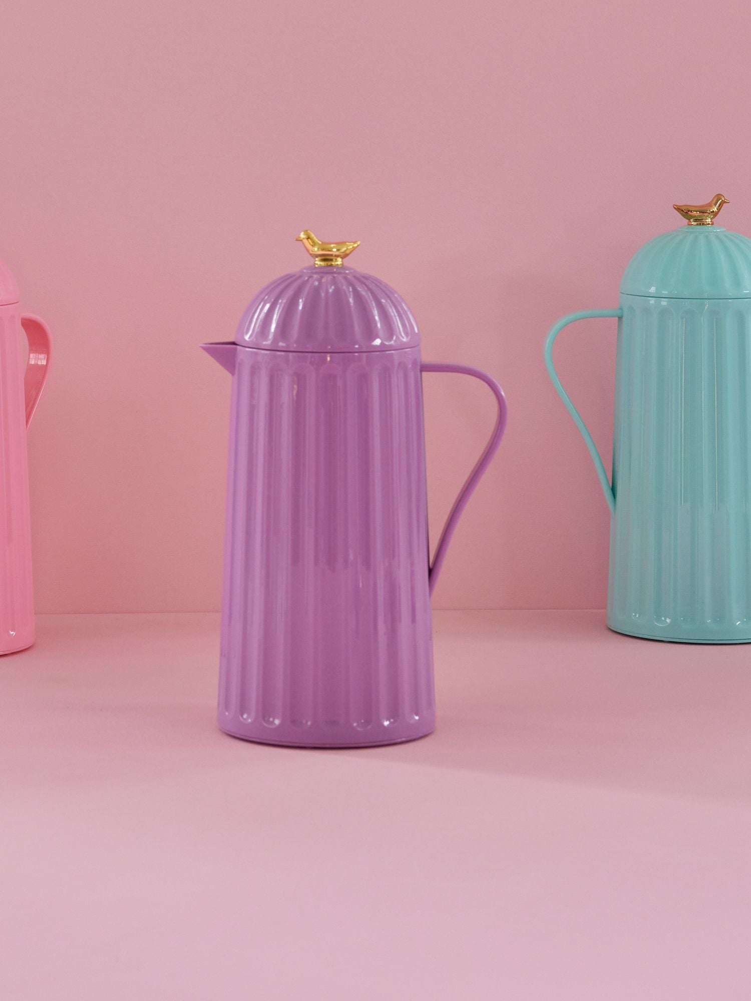 Termokanne 1l Lavender med gullfugl