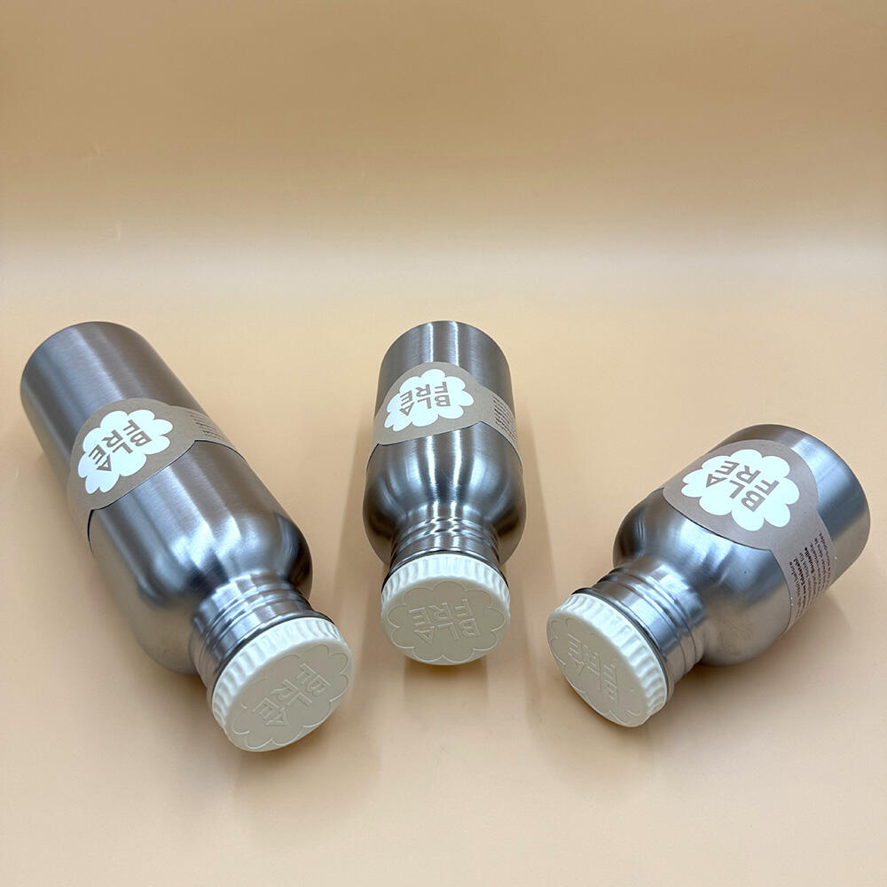 Steel bottle 0.3l Beige