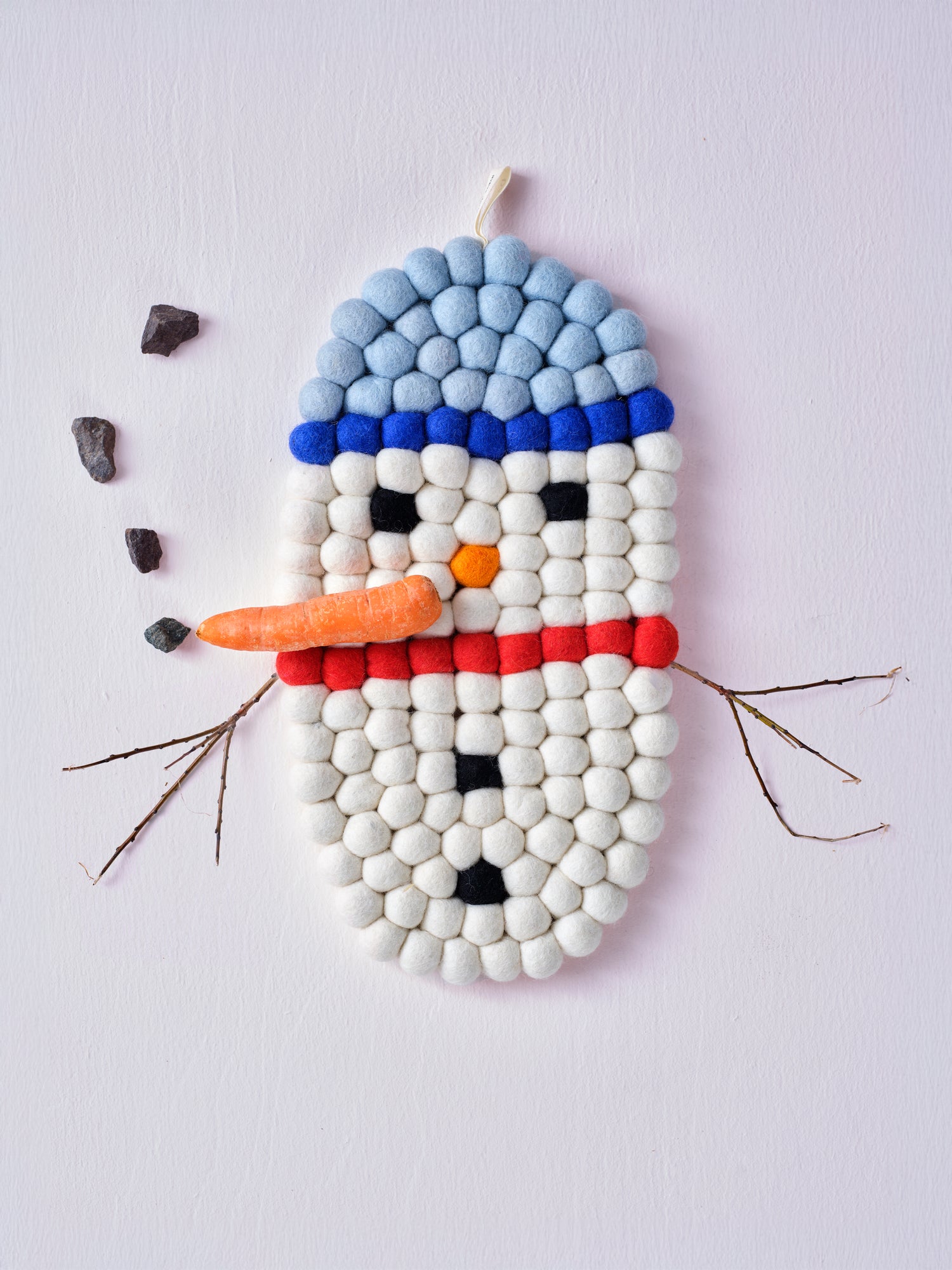 Ull trivet Snømann