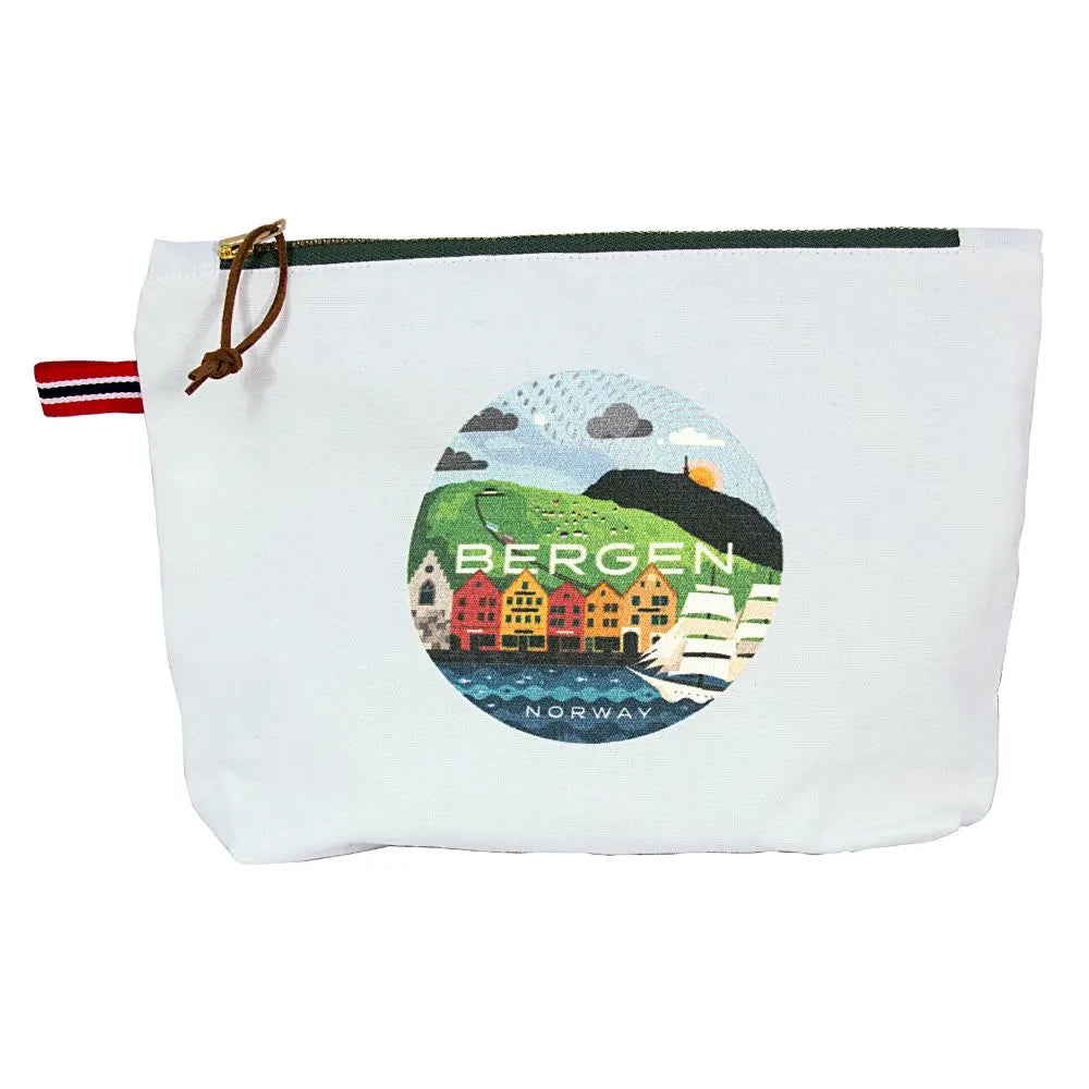 Zipper bag white Bergen large 