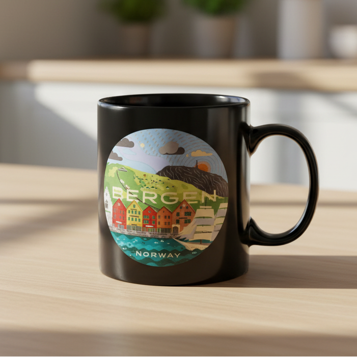 Close-up of Bergen cup