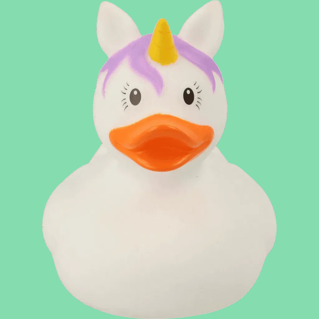 Badeand Enhjørning Hvit