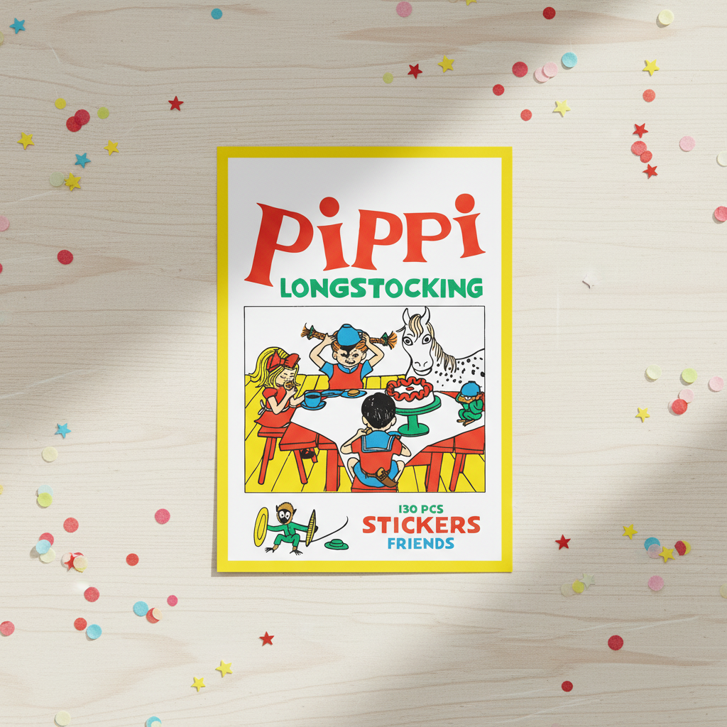 Klistremerker Pippi Venner studio shot