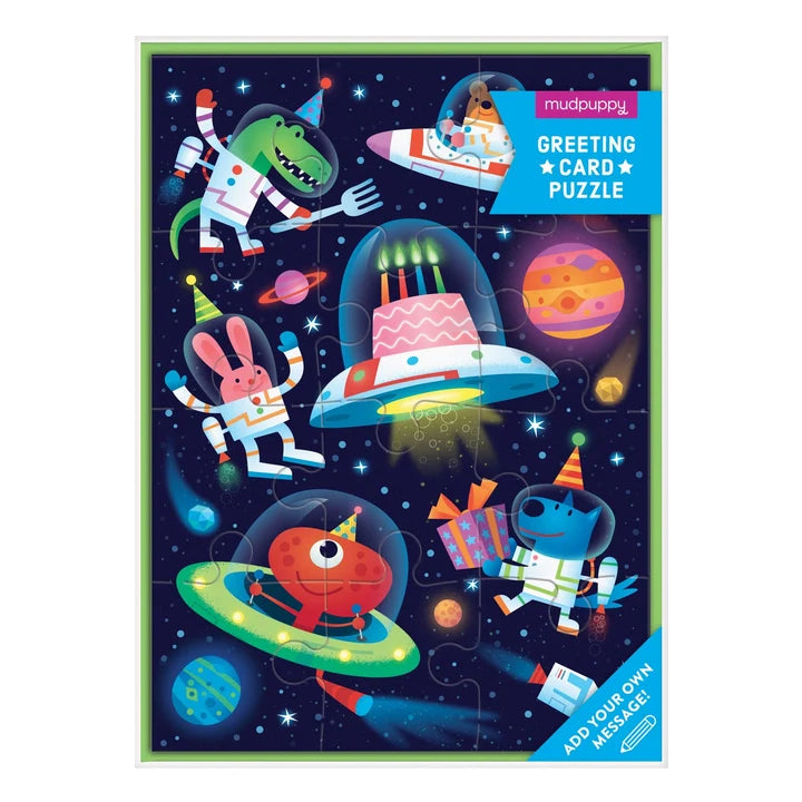 Greeting Card Puzzle Cosmic Party