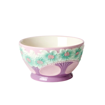 Keramikkskål Lavendel Blomster Rice