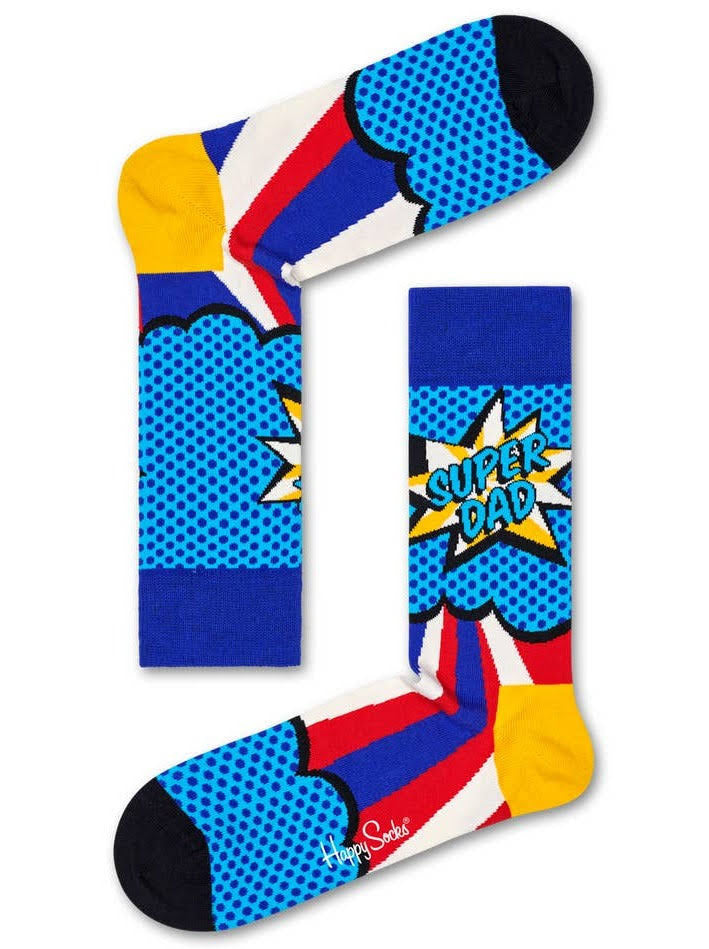 Super Dad Sokker Gaveeske 41-46 Happy Socks