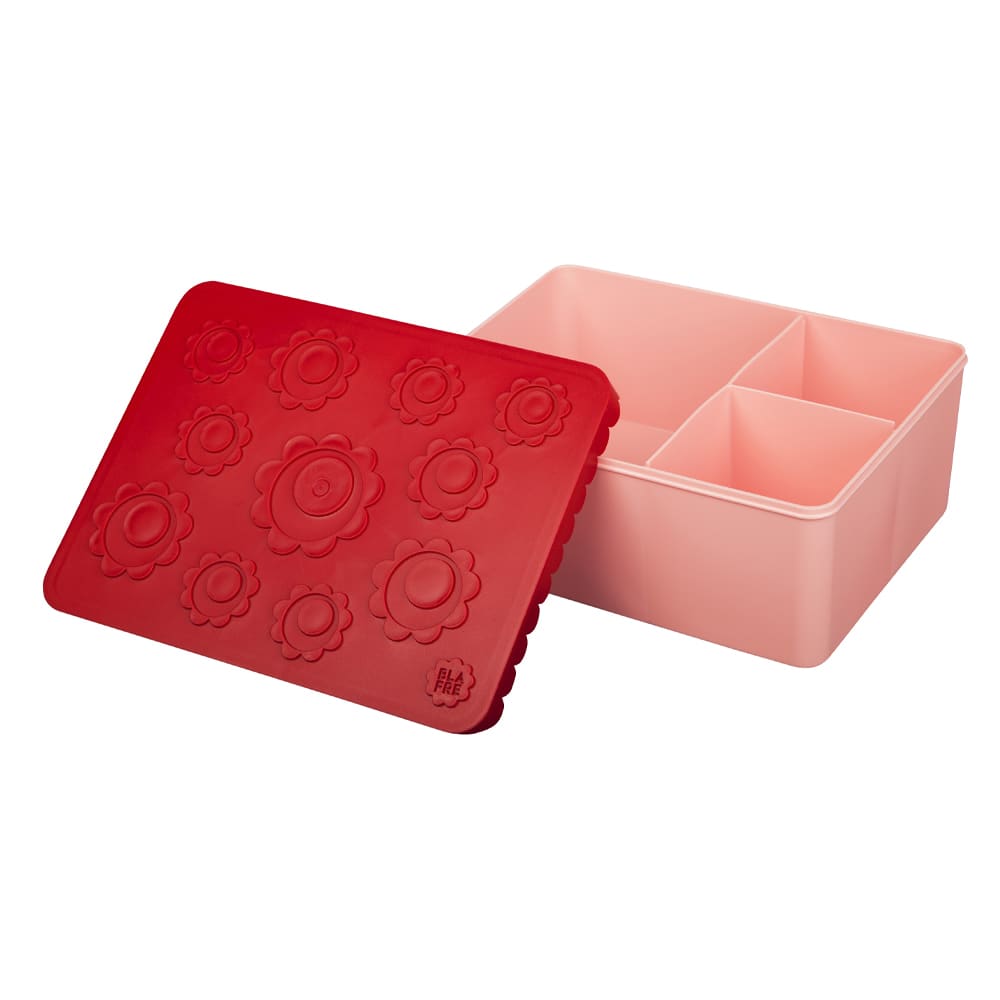 Matboks med Rom Rød Blomst