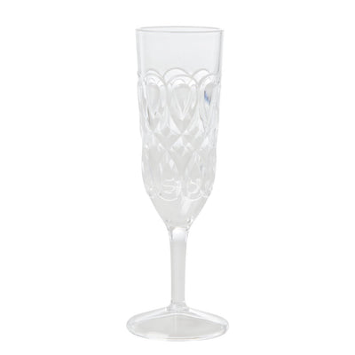 Champagne Glass Swirly Clear
