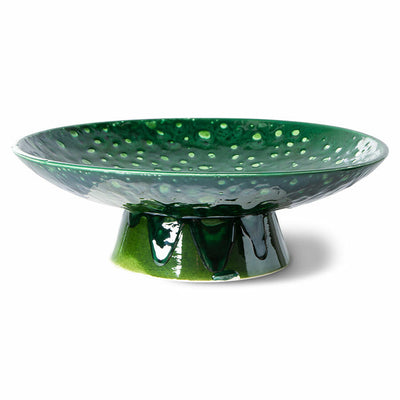 The Emeralds Bowl On Base Stor Dripping Grønn