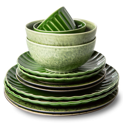 The Emeralds Krus 4pk Ribbed Grønn