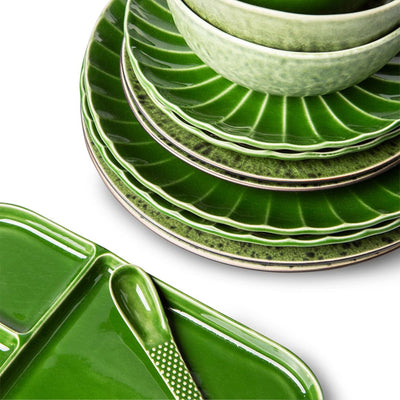 The Emeralds Side Tallerken 2pk Ribbed Grønn