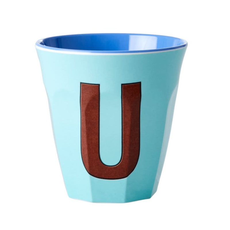 Alphabet Cup Soft Blue U