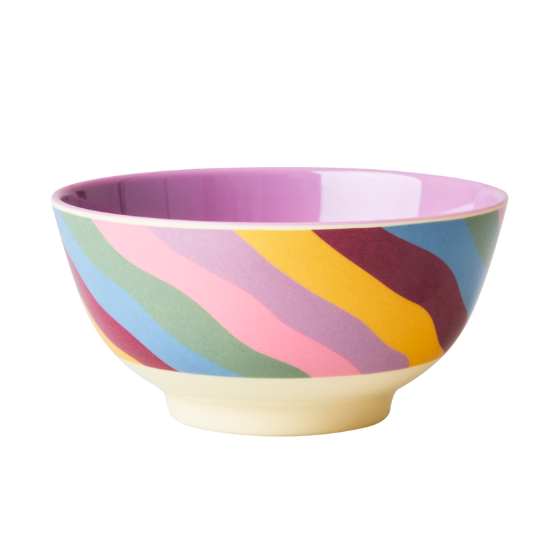Melamine Bowl Medium Funky Stripes