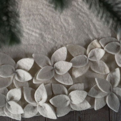 Juletreteppe Med Dekor Snø 110 cm